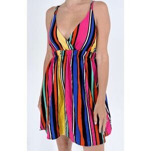 NWT Women’s Multicolor Striped Fit and Flare Dress Size Small
